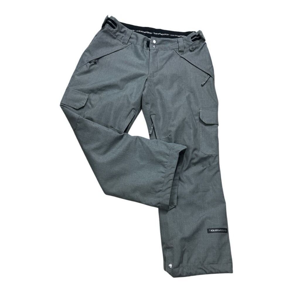 RIDE Snowboards Grey Snow Pants Women Size Large HYDRAPEL Adjustable-Waist